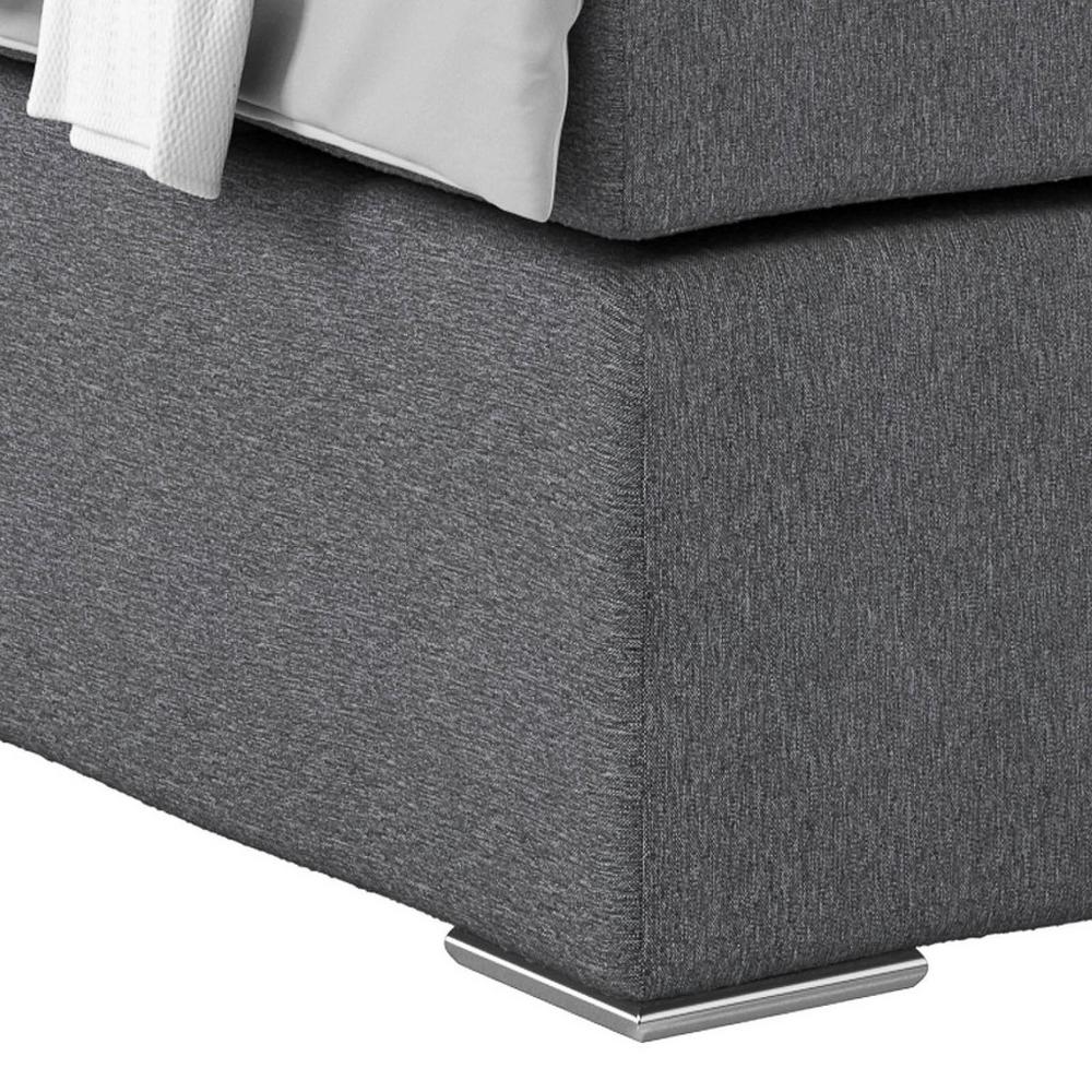 Postel Boxspring NERO 160x200 cm, tmavě šedá