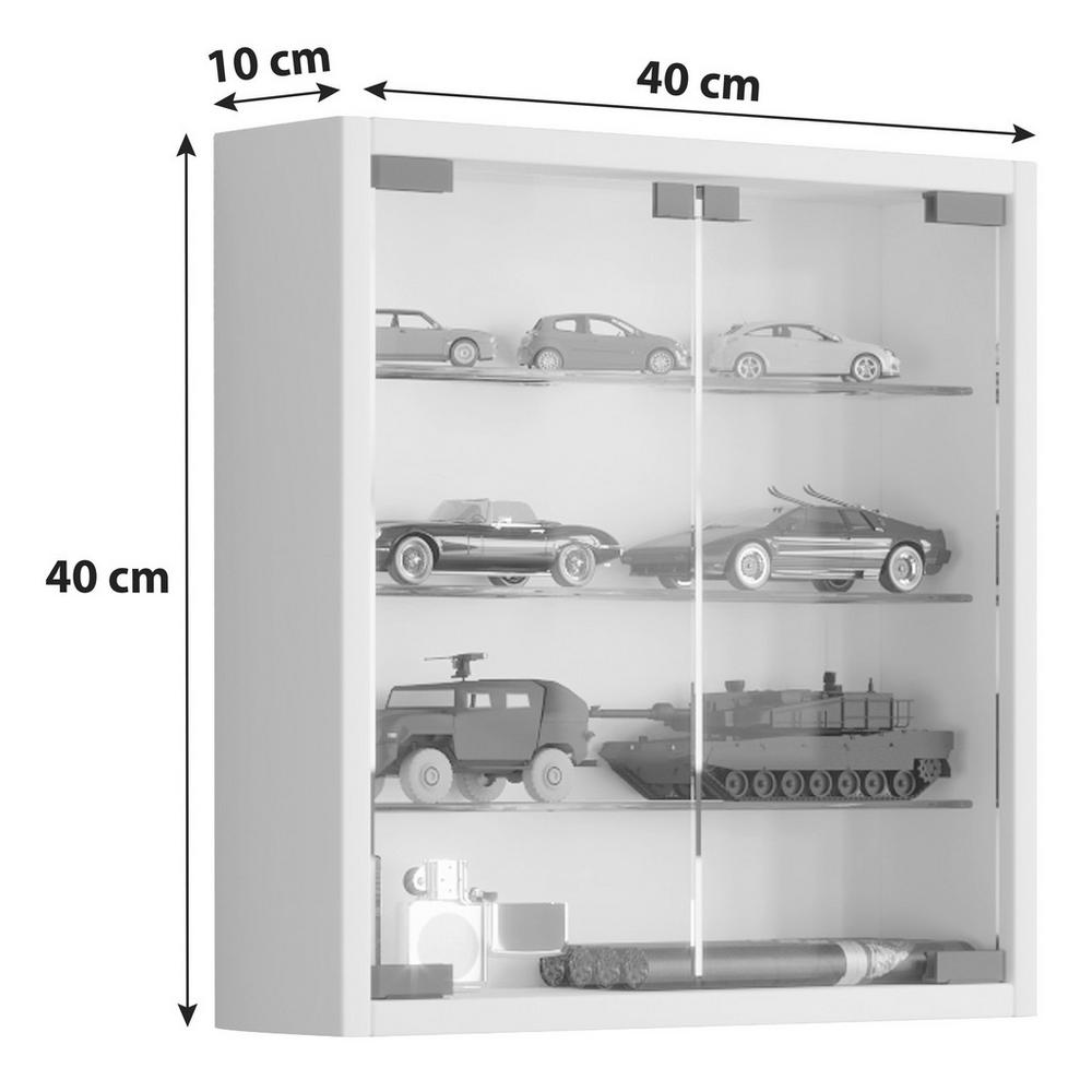 Závěsná vitrína Mandosa S š: 40 cm bílá