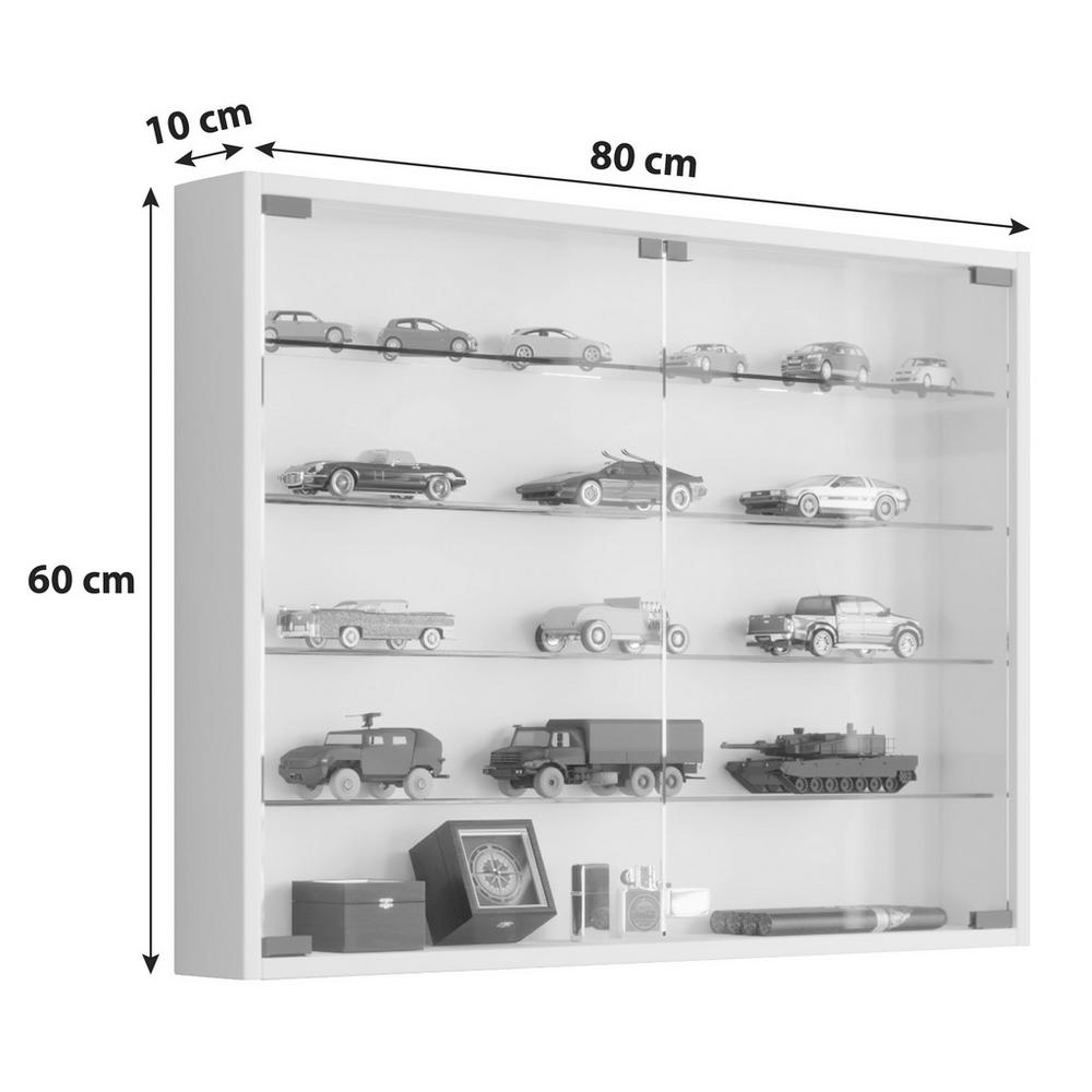 Závěsná vitrína Mandosa L š: 80 cm bílá