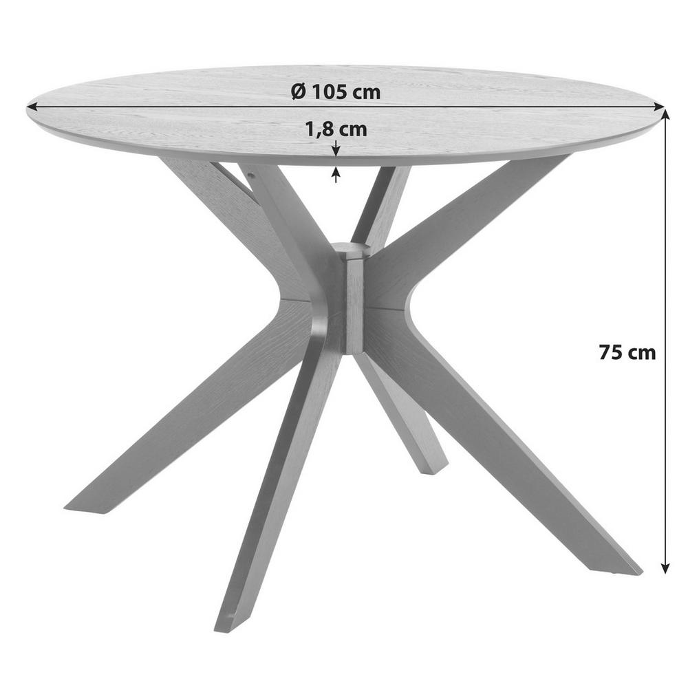 Jídelní stůl DUNCAN černá 100 cm