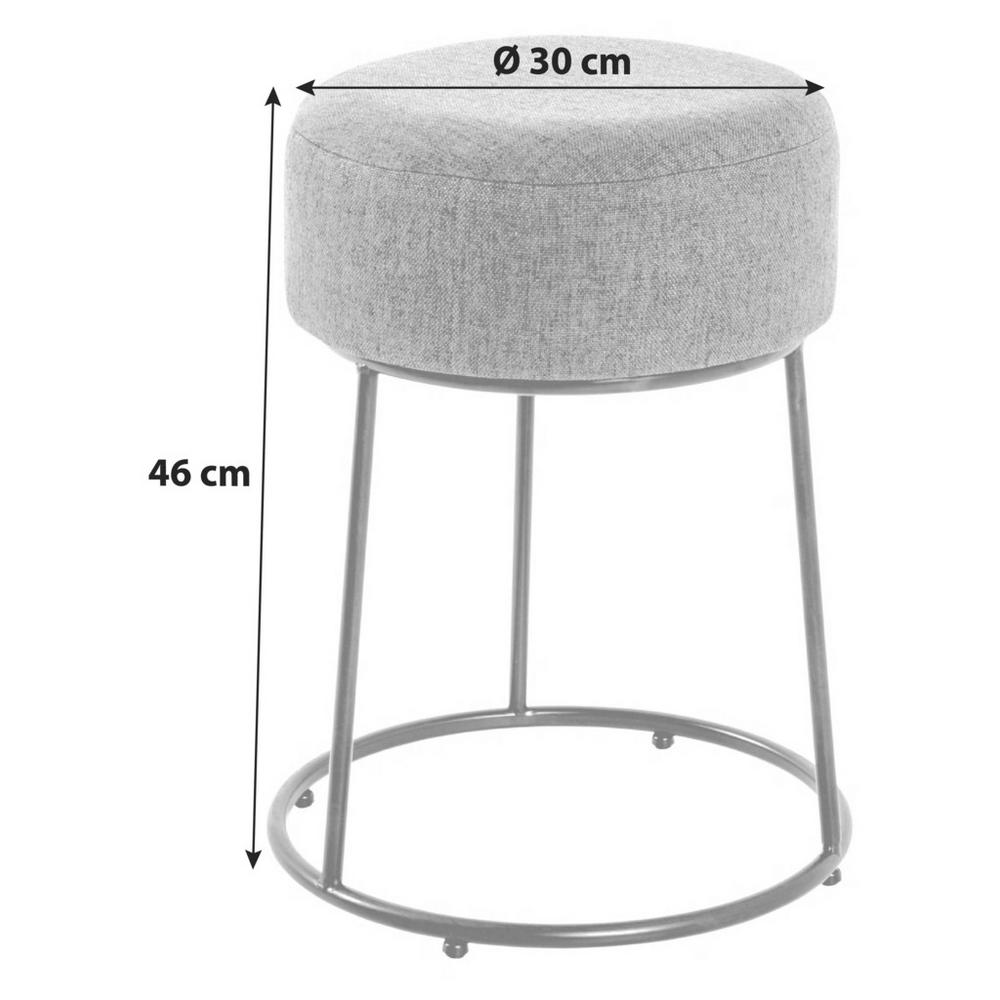 Taburet STOOL D šedý