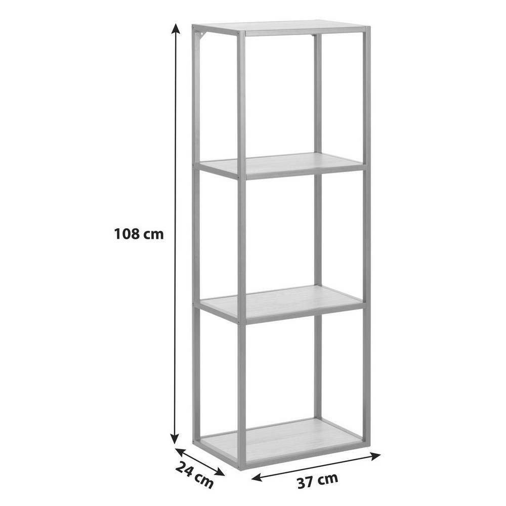 Regál kovové konstrukce Seaford Š: 24 cm