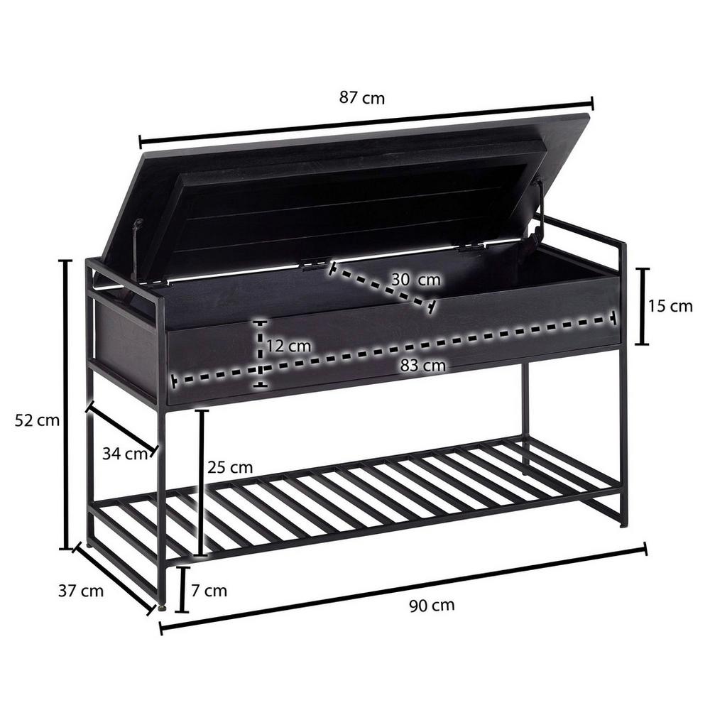 Lavice masiv mango š: 90 cm