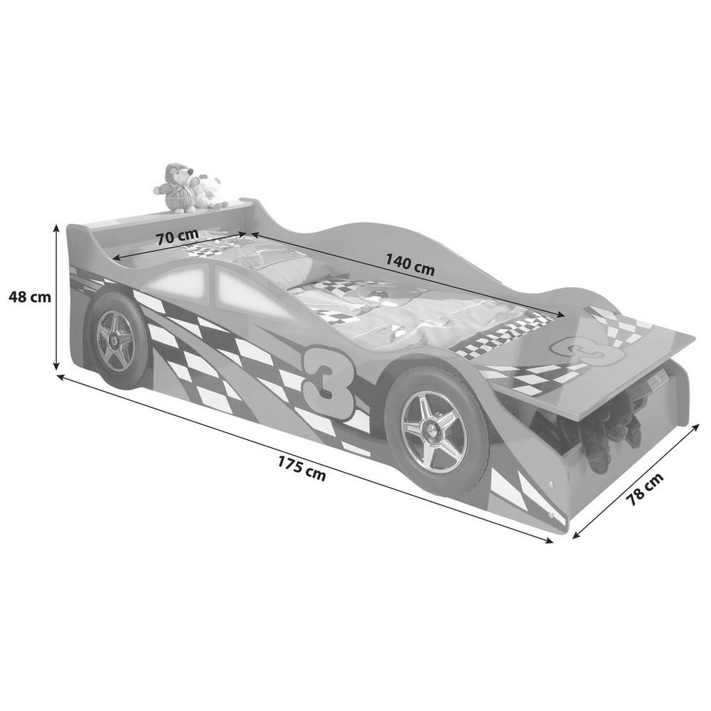 Dětská postel pro malého závodníka 70x140cm