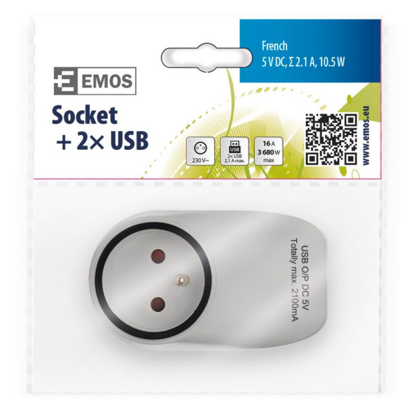 Zásuvka 2×USB P0071