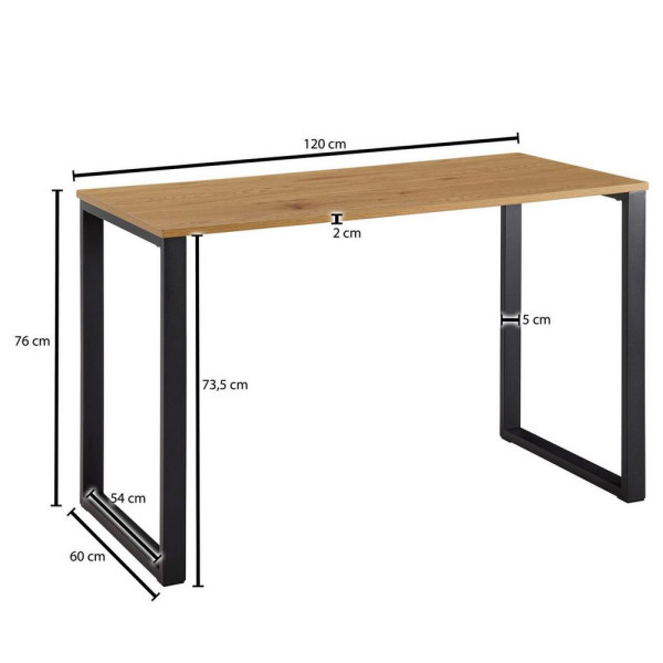 Trendový psací stůl s kovovými nohami š: 120cm