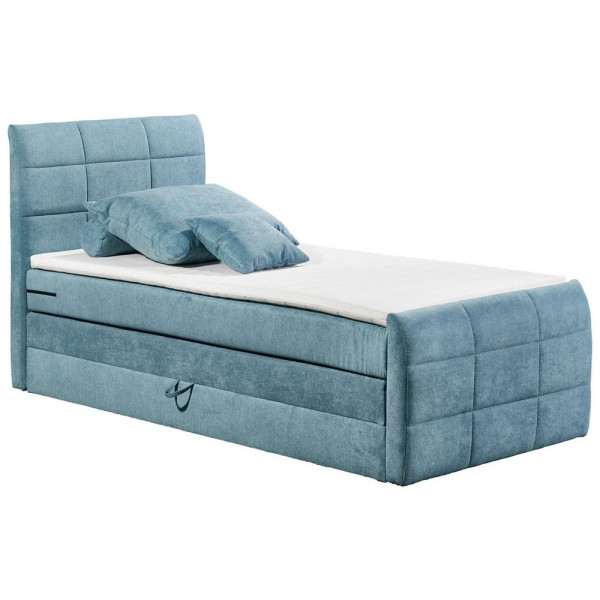 Boxspring postel KUBA 100x200 cm modrá