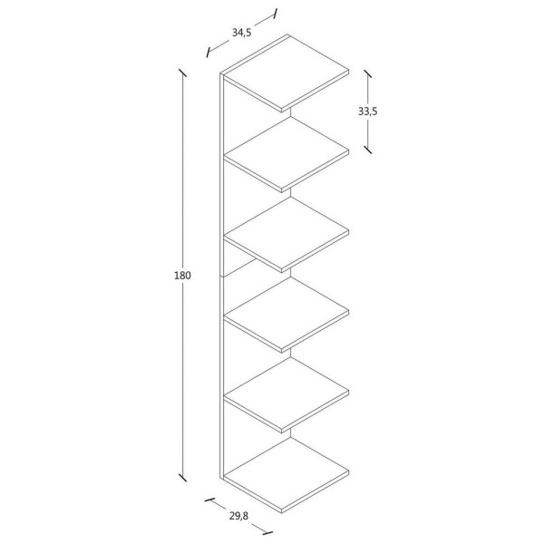 Regál Lazas š: 35 cm, antracitový