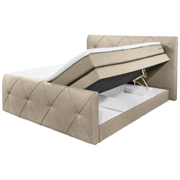 Boxspring postel CALGARY hnědá 180x200 cm