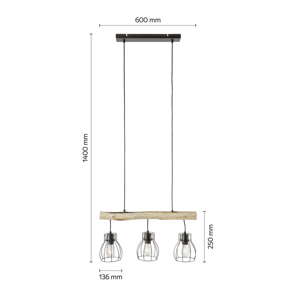 Svítidlo závěsné Gidi D/V: 60/140cm, 40 Watt