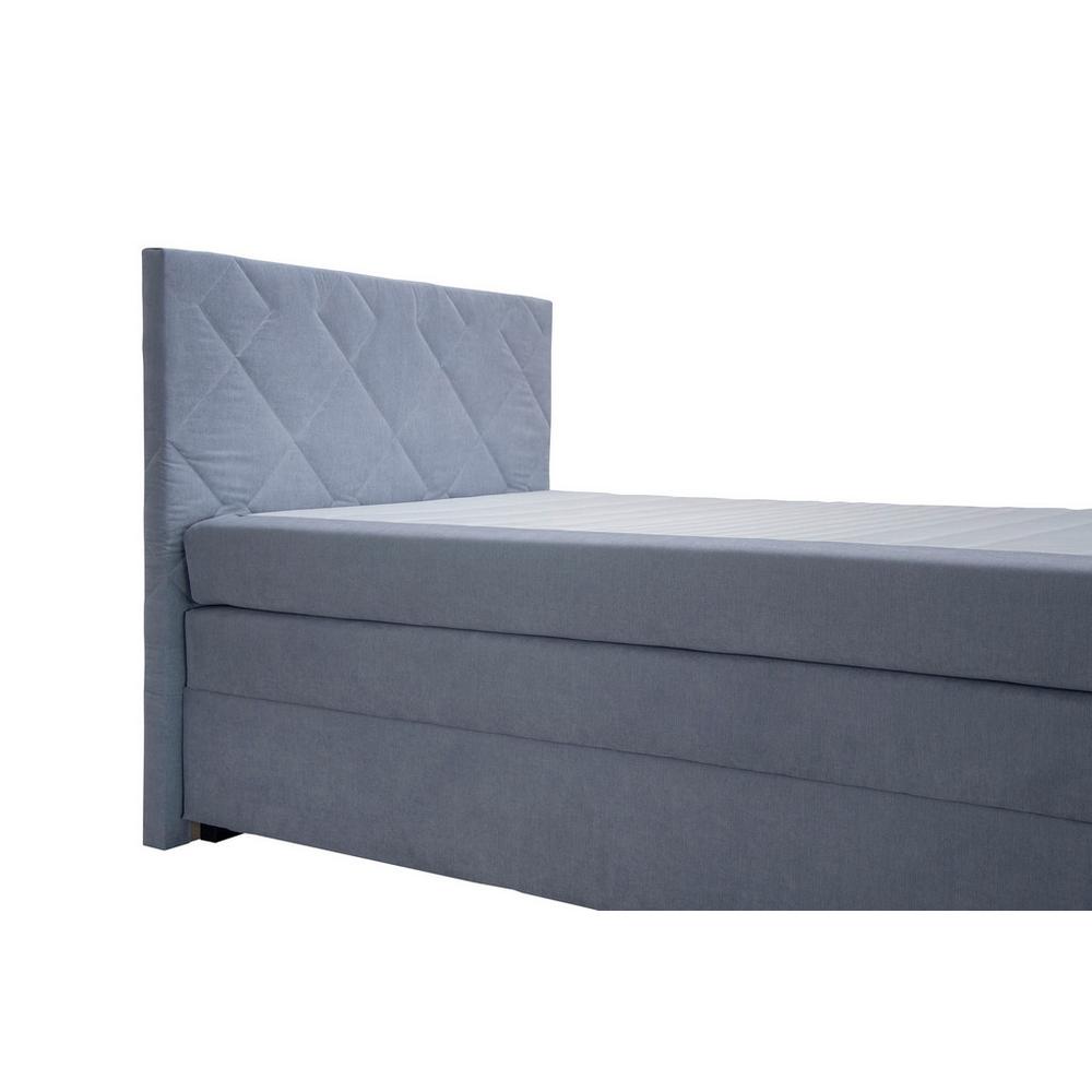 Boxspring postel JOHANA 140x200, šedě modrá