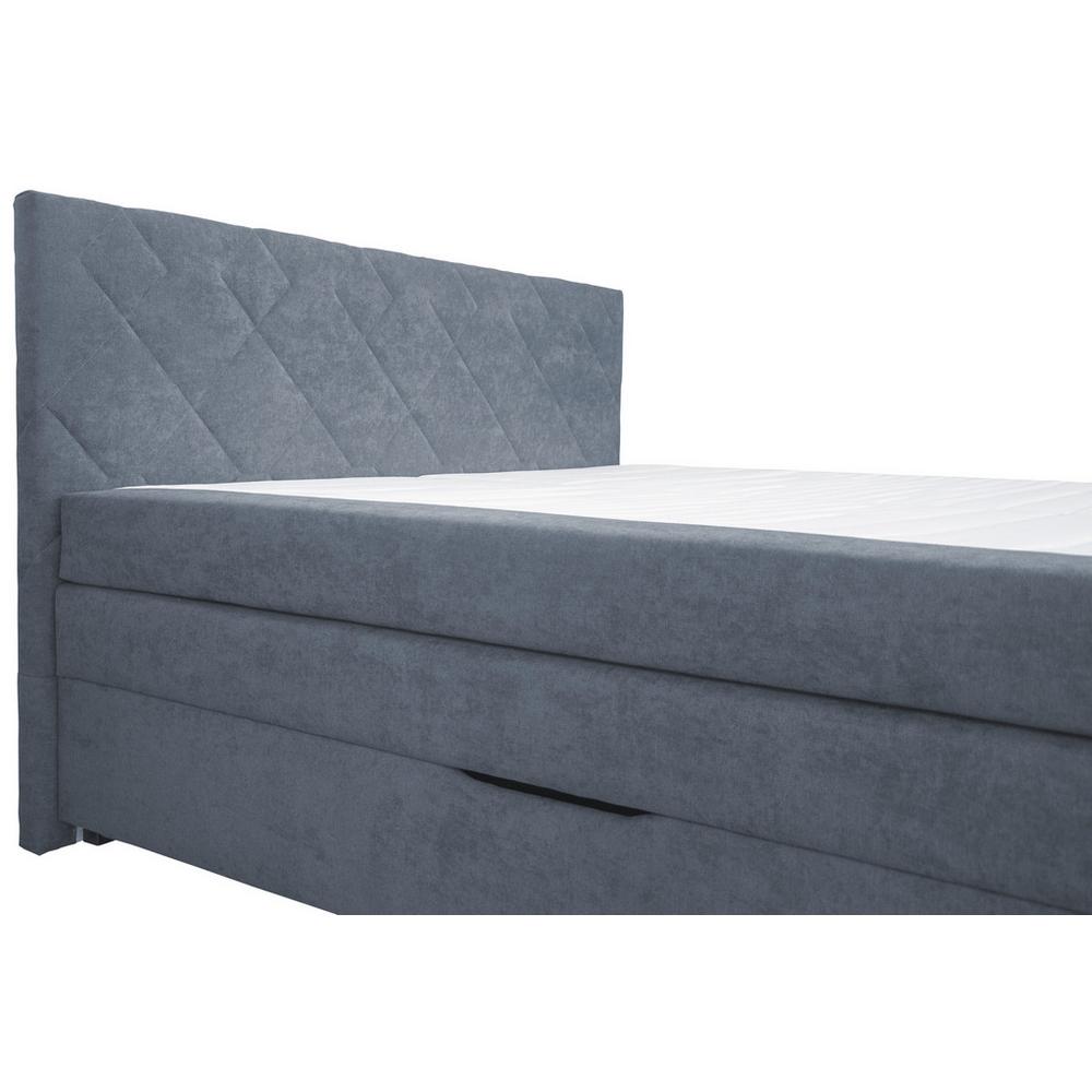 Boxspring postel JOHANA 160x200, šedě modrá