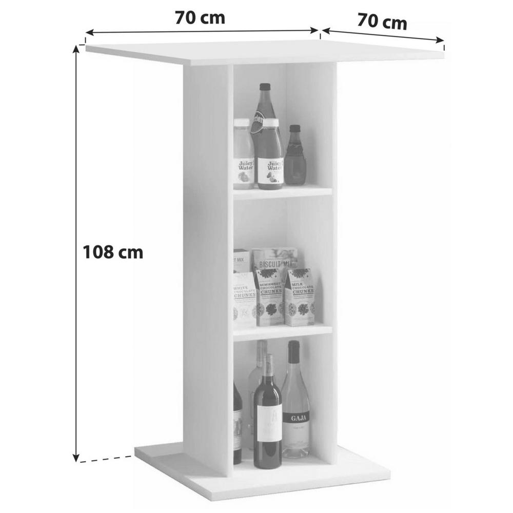 Barový stůl Standos bílý š: 70cm