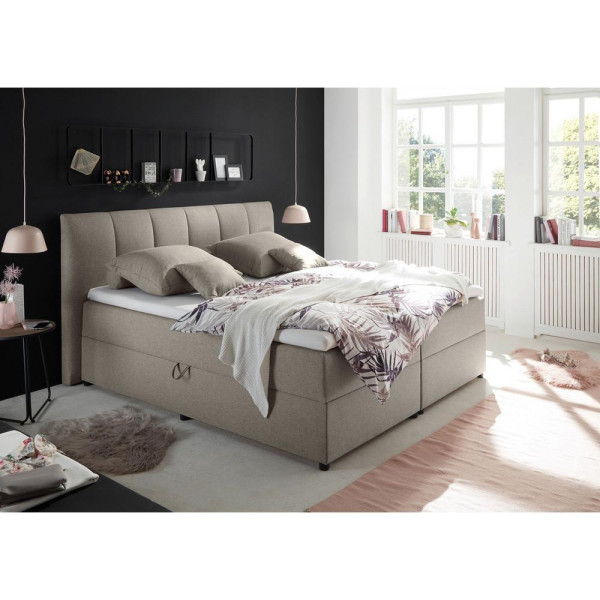 Boxspring postel GRANADA hnědá 180x200 cm