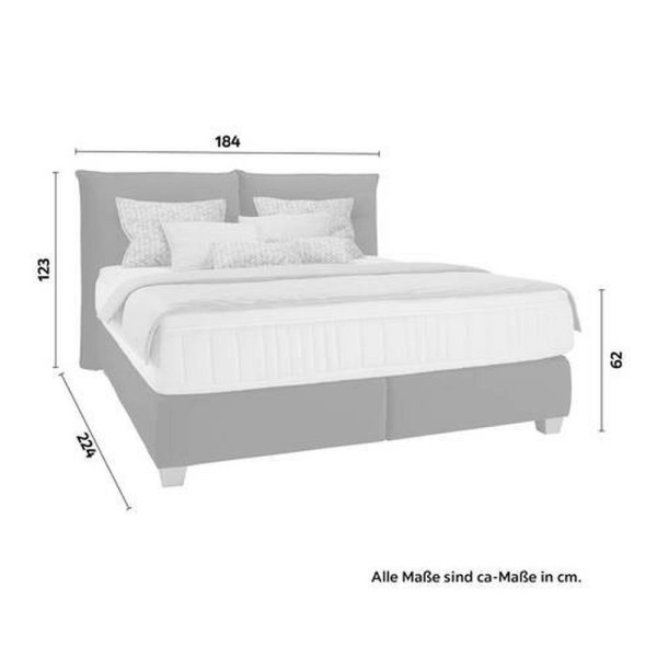 Postel boxspring Fog 180x200cm,červená